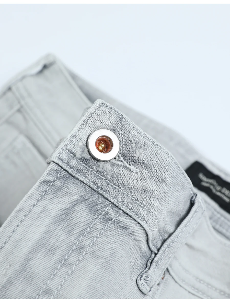 SIMWOOD 2019 потертые винтажные рваные джинсы мужские модные светло-серые облегающие джинсы длиной до щиколотки модные джинсы высокого качества