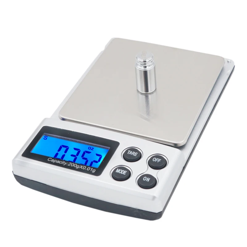 Pocket Digital 0.01-200g LCD Balance Scale Jewelry Gold Food Weight Kitchen Tool 