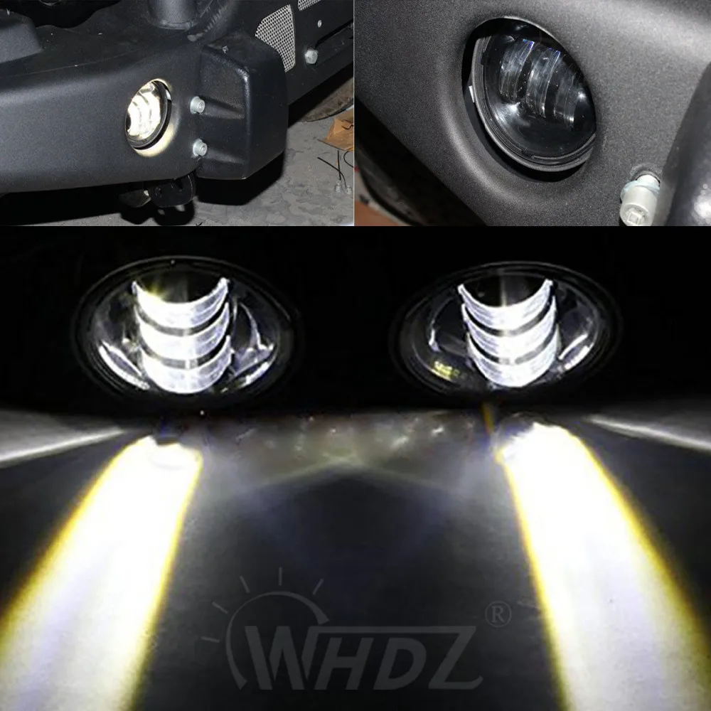 4 Inch 30w Led Fog Lights Auto Led Headlight Driving Offroad Lamp for Jeep Wrangler Dodge Chrysler Front Bumper Lights (1)
