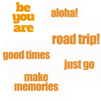 

"Just go" "Road trip" Words Metal Cutting Dies for DIY Craft Making Card Album Decorative Embossing Stencils New 2019
