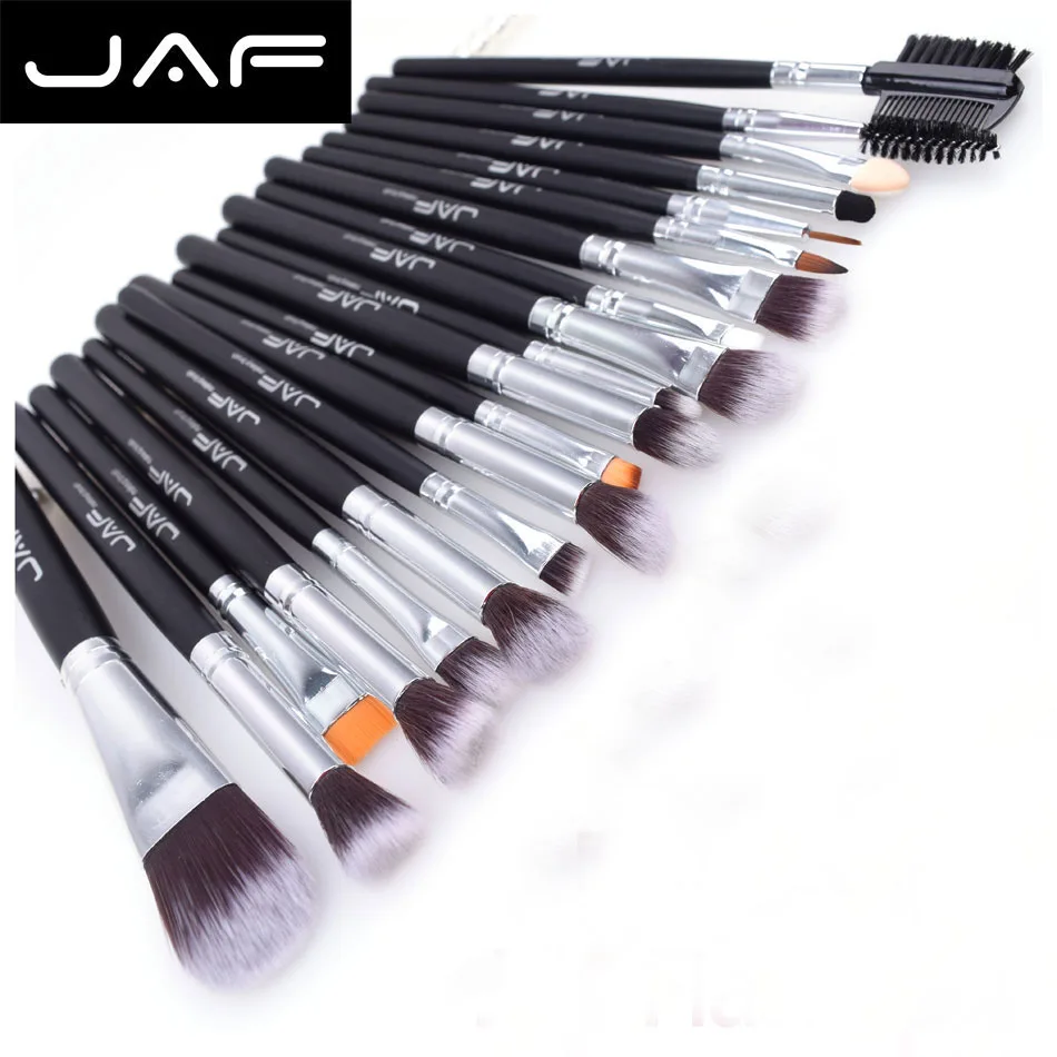 JAF бренд 20 шт./компл. Кисть для макияжа Professional Foundation Eye Shadow Blending Cosmetics Make-up Tool Vegan синтетические таклоновые