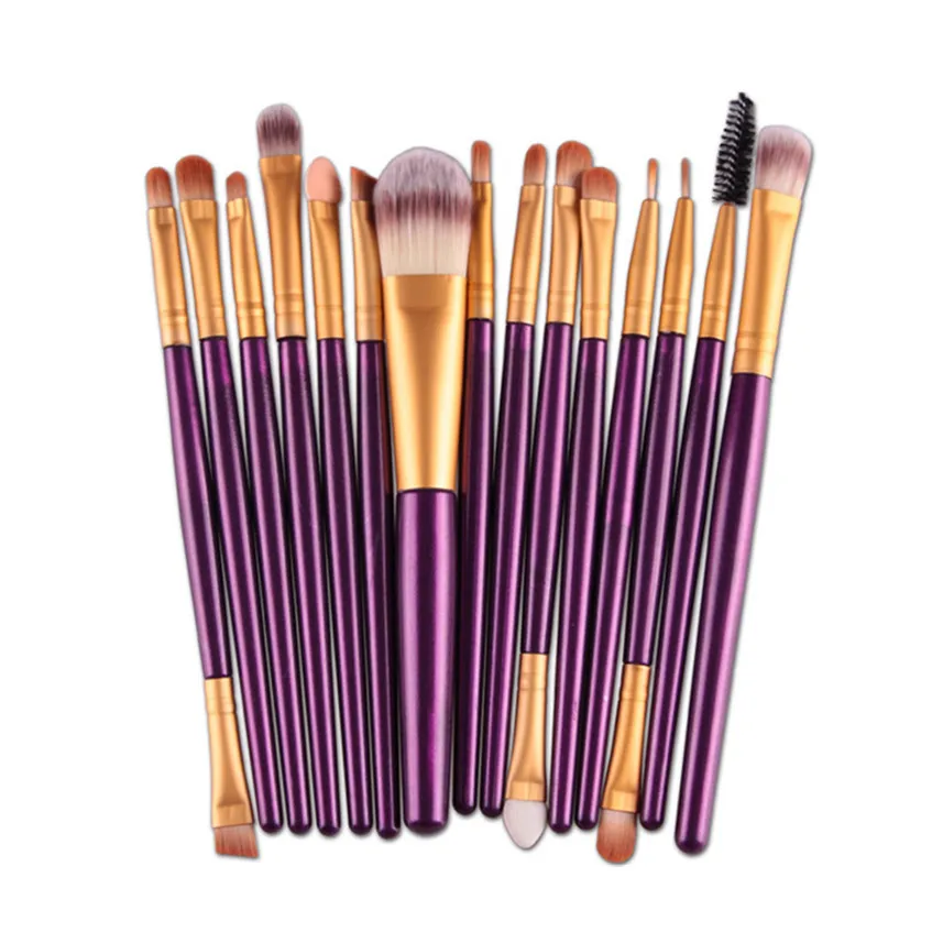 

MAANGE 2017 15PCS Professional Makeup Brushes Cosmetics Eye Shadow Eyeliner Nose Lip Brush Beauty tools Kit Pinceis de maquiagem