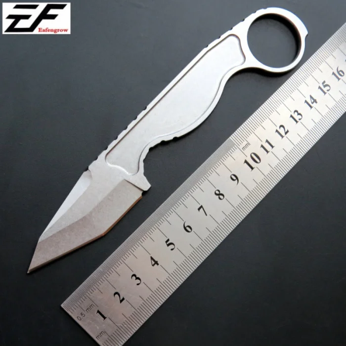 Eafengrow C1101 прямой нож для мытья камня лезвие для поверхности ANT D2 стальной инструмент охотничий нож Открытый походный Нож EDC - Цвет: A1