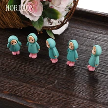 5PCS/Set Mini Girl Fairy Garden Figurines Miniature Resin Crafts Ornament Gnomes Moss Terrariums Home Decorations 2 style