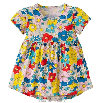 

New 2020 Summer Branded 100% Cotton Baby Girls Dress Toddler Children Clothing Kids Clothes Girls Casual Little Dress Baby Girls