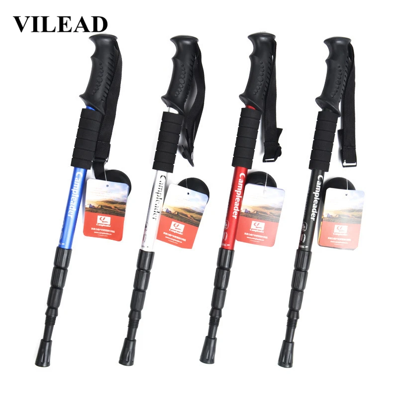 

VILEAD 2pieces/lot 50-108cm Nordic Walking Sticks 6061 Aluminum alloy Ultralight Outdoor Travel Hiking Trekking Poles Cane Climb