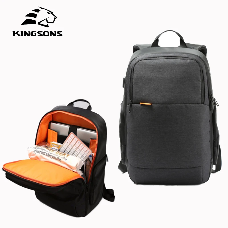 

Kingsons3143 Multifunctional Computer Bag Men 15.6 inches Laptop Backpack Notebook Waterproof USB Charging Travel Backpack Women
