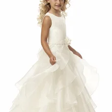 Brand New Flower Girl Dresses White/Ivory Real Party Pageant Communion Dress Little Girls Kids/Children Dress for Wedding