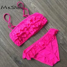 От 7 до 16 лет, однотонный детский купальник для девочек, детский купальник из двух предметов, купальный костюм для маленьких девочек