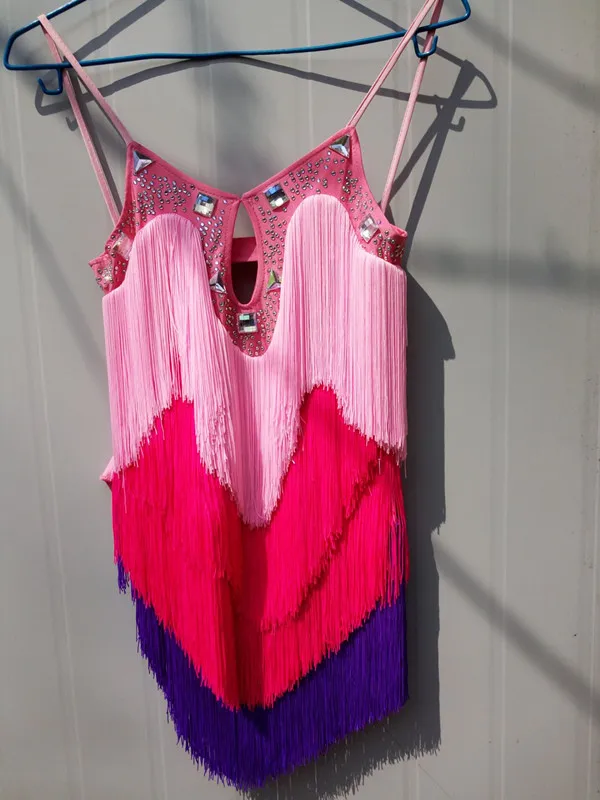 Купить 2017 бахрома костюмы для латиноамериканских танцев платье для ...