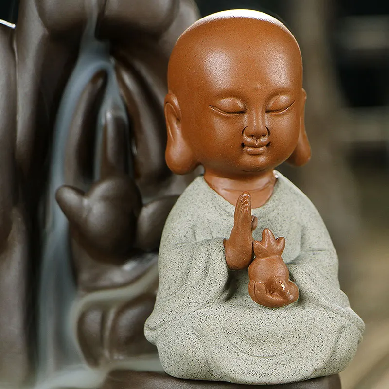 Конус для благовоний и курильница Yixing Zisha Buddha Tathagata подставка из сандалового
