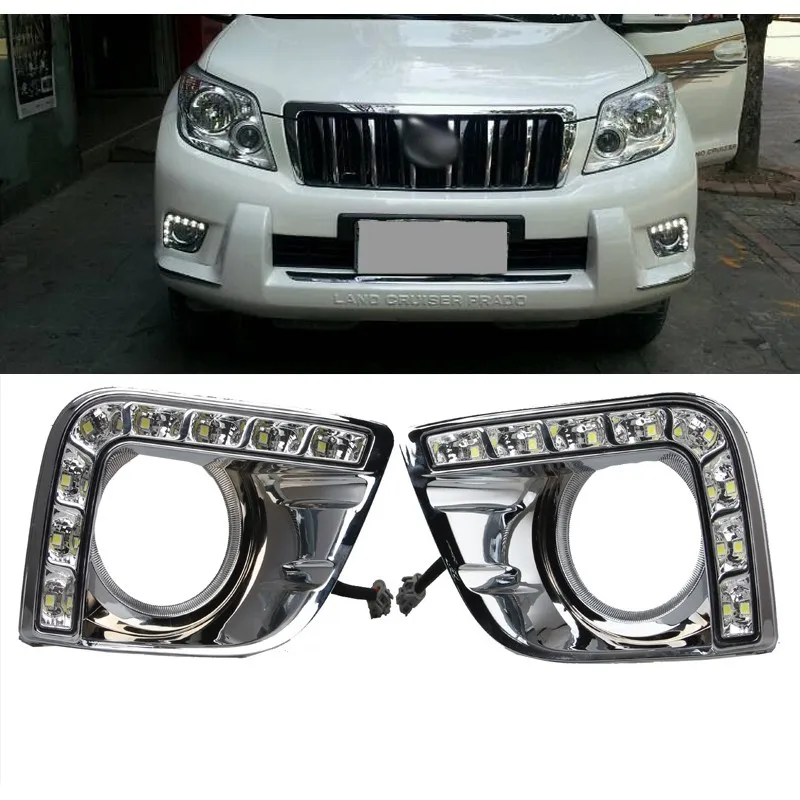 2x светодиодные автомобиля DRL-дневные ходовые огни для 2010 2012 2013 Тойота Ленд Крузер Прадо 2700 LC150 fj150 спецификации стайлинга автомобилей 2x светодиодные автомобиля DRL-дневные ходовые огни для 2010 2012 2013 Тойота Ленд Крузер Прадо 2700 LC150 fj150 спецификации стайлинга автомобилей