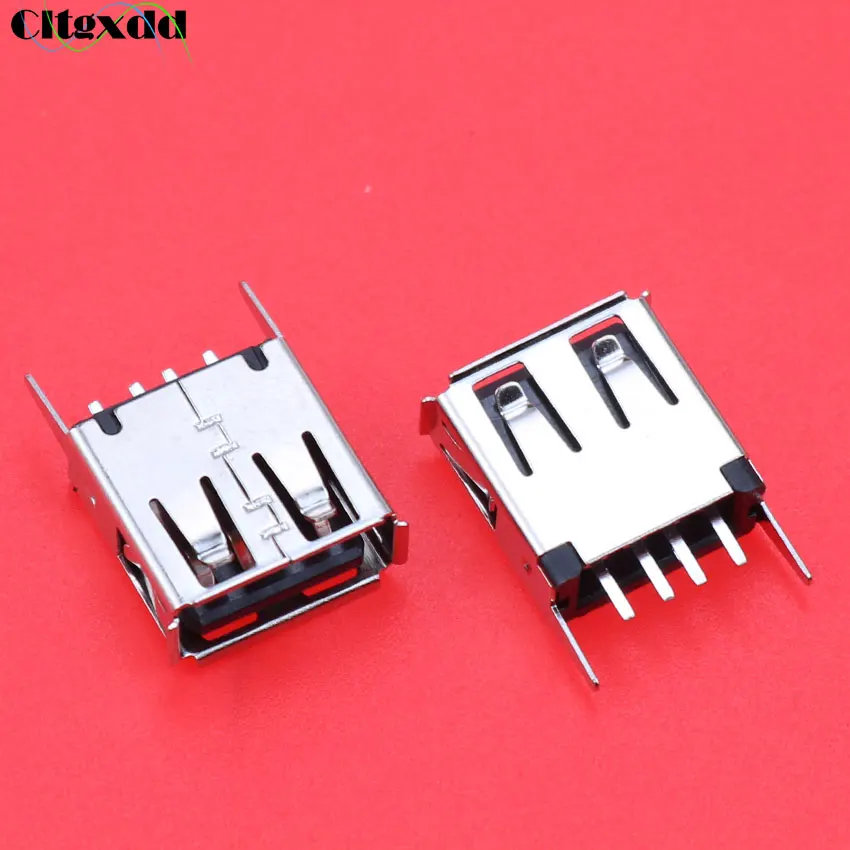 Cltgxdd 1 шт. разъем USB 2 0 4-контактный гнездовой прямые ножки 180 Степень погружения (H =