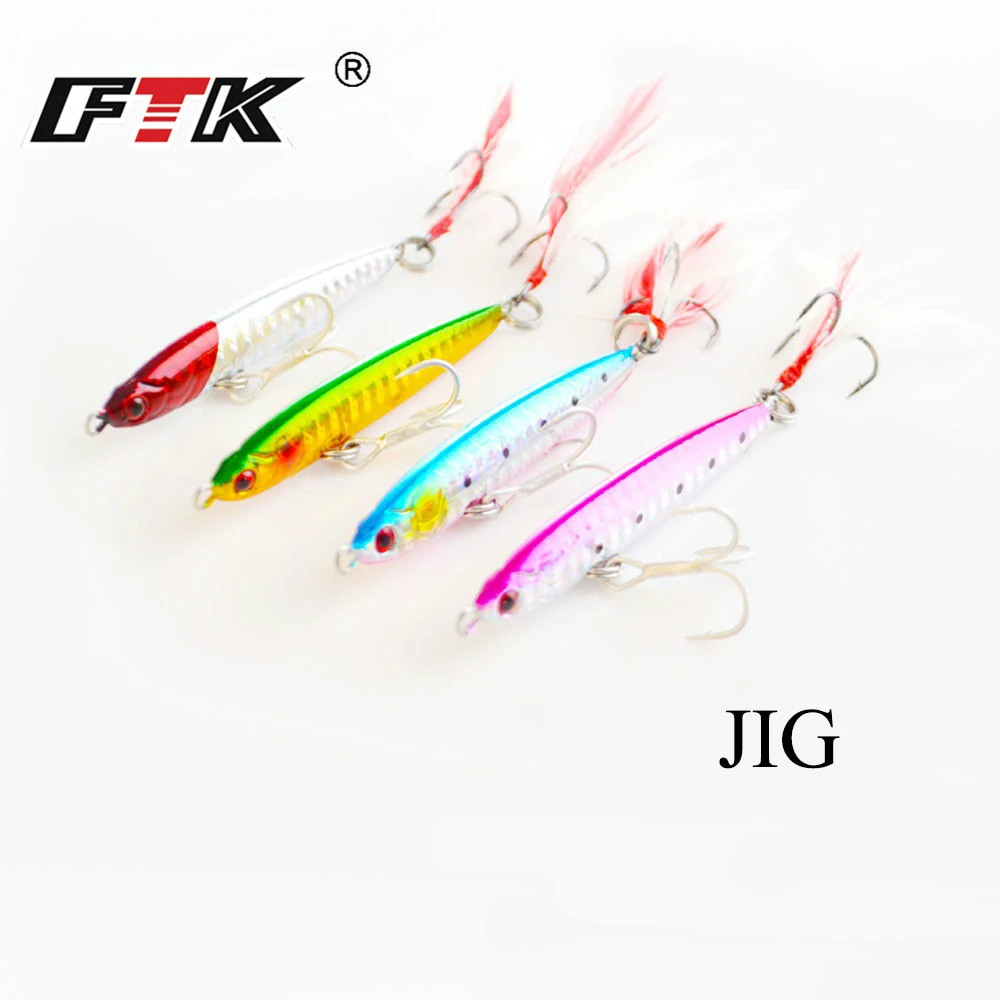 

21-41g Slow Jigging Hard Bait Metal Lures Fishing 6.5-8.5cm Lead Jig Wobblers Deep Sea Fishing Metal Micro Jig With Treble Hook