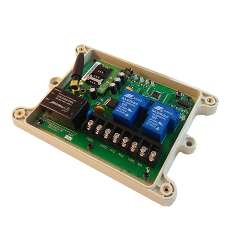 VIA GSM-AUTO-AC Type Direct Factory Double Big Power Relay Ooutput GSM Remote Control Switch Box