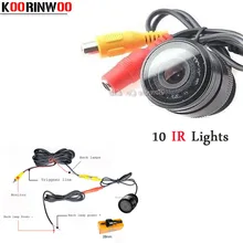Koorinwoo macchina fotografica di parcheggio Dell’automobile Anteriore Forma Cam 10 Ir Si Accende Forma di Visione Notturna HD CCD di retrovisione Dell’automobile della Macchina Fotografica Del Veicolo video sistema di Back