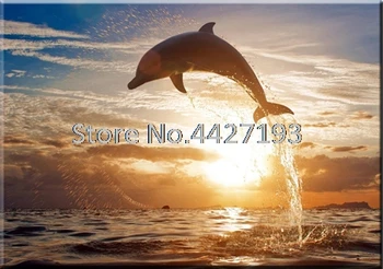 

Dolphin Diamond Painting sunset sea scenery Diamond Painting Cross Stitch diy Fulll Diamond Mosaic Home Decoration gift