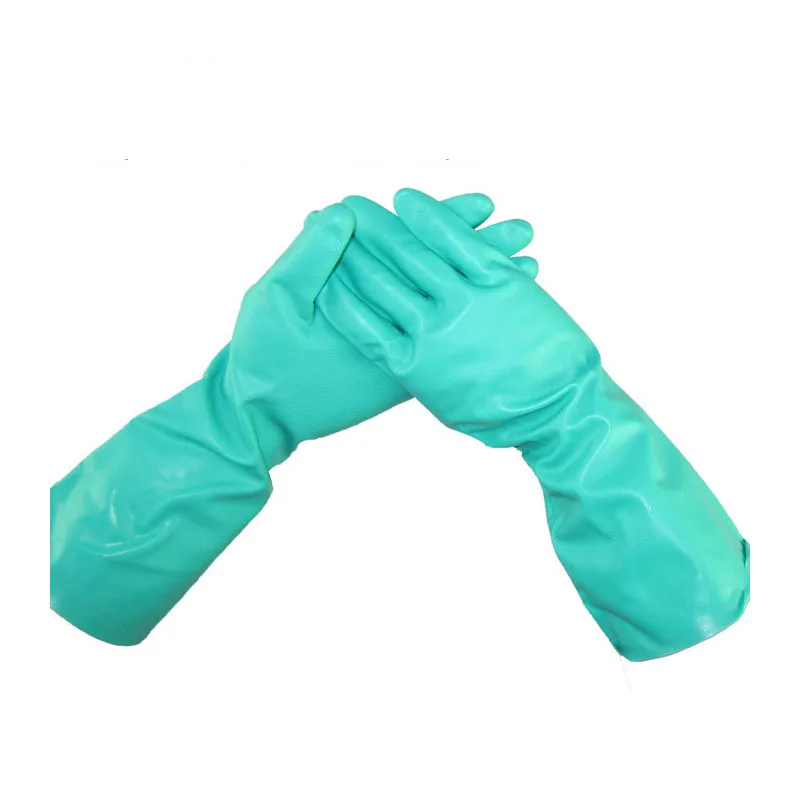 Green Chemical gloves oil resistant lengthen industrial gloves for