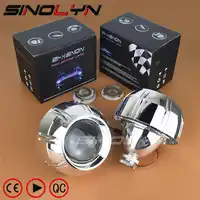 Sinolyn Headlight Lenses For Peugeot 307 408 308 HID Projector Bi-xenon Lens 3.0'' Accessories Retrofit Style Use H1 Xenon Bulbs