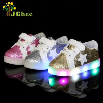 

Summer Boys Girls Shoes Unisex Kids Glowing Shoes Children Casual Sneakers LED Lighted Sneakers Anti-slip Rubber