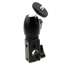 15mm Único Furo Rod Braçadeira com Sapata de Montagem Grande Bola cabeça para Monitores LCD LED Montado Luz Photo Studio Acessórios-211