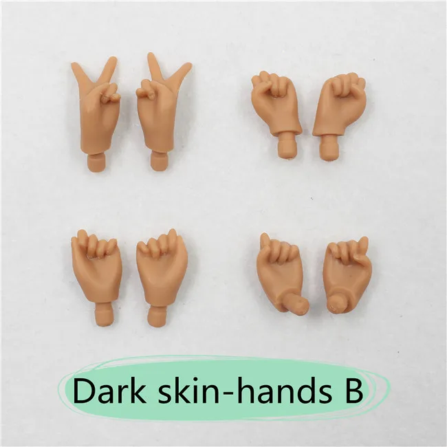 Blyth кукла игрушка шарнир тело азон тело мальчик тело руки набор A B белый натуральный загар темно-черная кожа - Цвет: dark skin