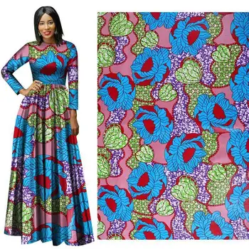 

high quality 100% cotton african wax fabric wax prints fabric ankara fabric tissu for sewing dress 3/6yards