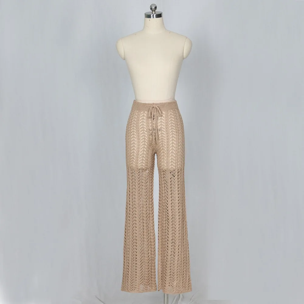 Calça de Praia Saída de Crochê Maiô de 2021 Iasky Calças Femininas Longas 4 Cheap Cover-up