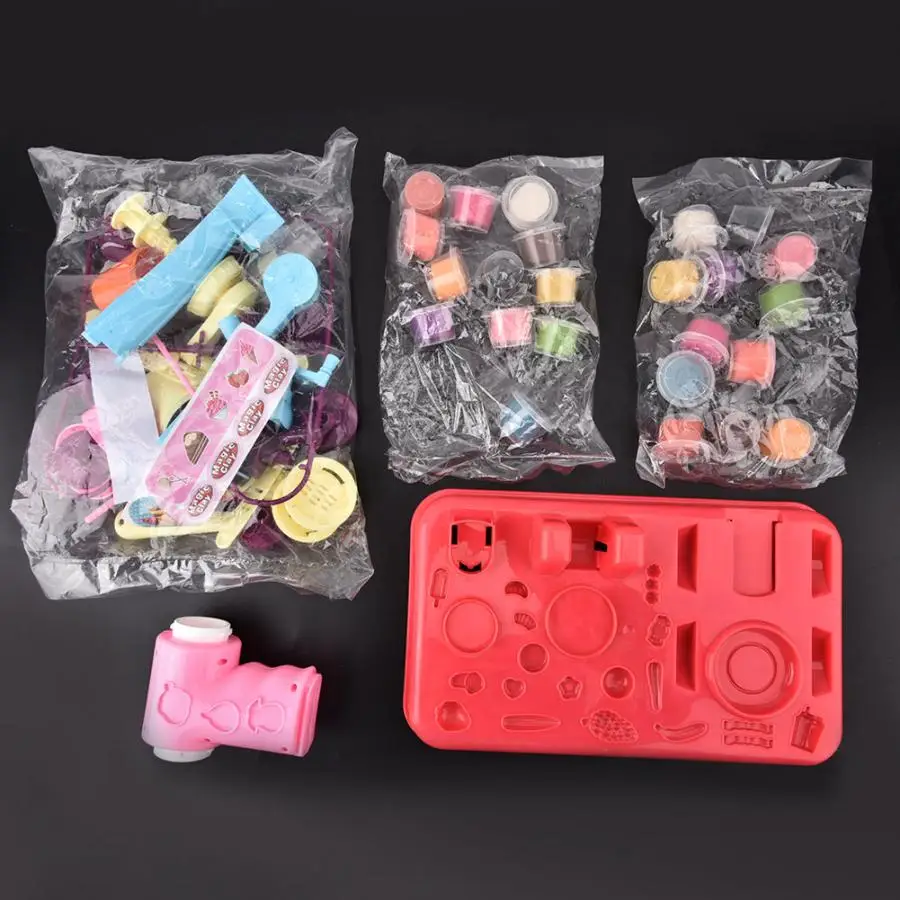 DIY ручной работы Красочные форма для пластилина набор лапши форма под лед крем-машина модель игрушки 3 в 1 ролевые игры игрушечный кухонный инструмент