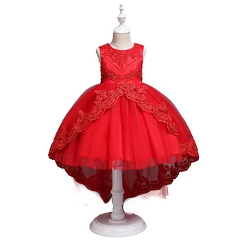 

Summer girls lace dress flower girl beauty birthday party princess dress girl clothes 3-14 years
