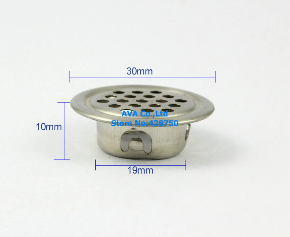 20 шт. 19 мм кабинет Air Vent жалюзи сетки отверстие/Нержавеющая сталь/без каблука