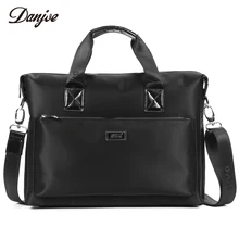 DANJUE повседневная мужская сумка высокого качества из ткани Оксфорд мужская сумка на молнии для отдыха деловая сумка Водонепроницаемый Черный Портфель мужской повседневный