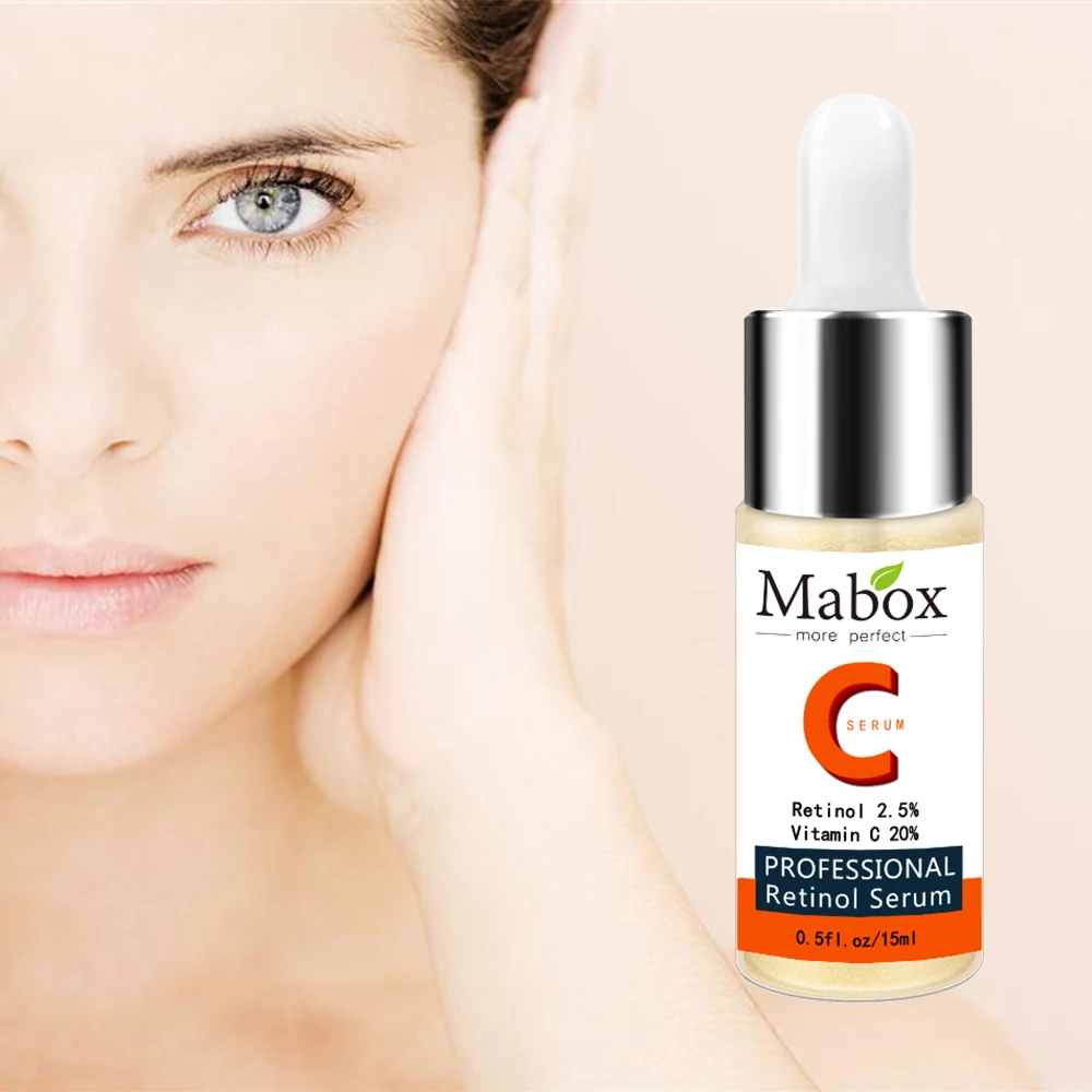 Mabox Retinol Сыворотка для лица + шесть пептидов Сыворотка для лица 24 К к золото Гиалуроновая кислота увлажняющая уход за кожей отбеливание AntiAnging