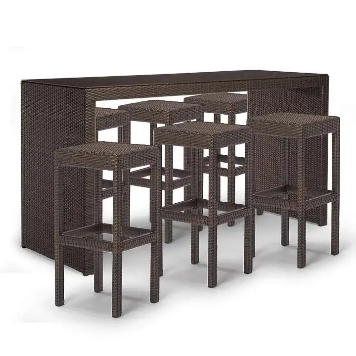Poli Rotan Perabot Bar Palermo Bar Tinggi Tempat Duduk Bar Dan Set Kursi Bar Furniture Bar Barbar Stool Sets Aliexpress