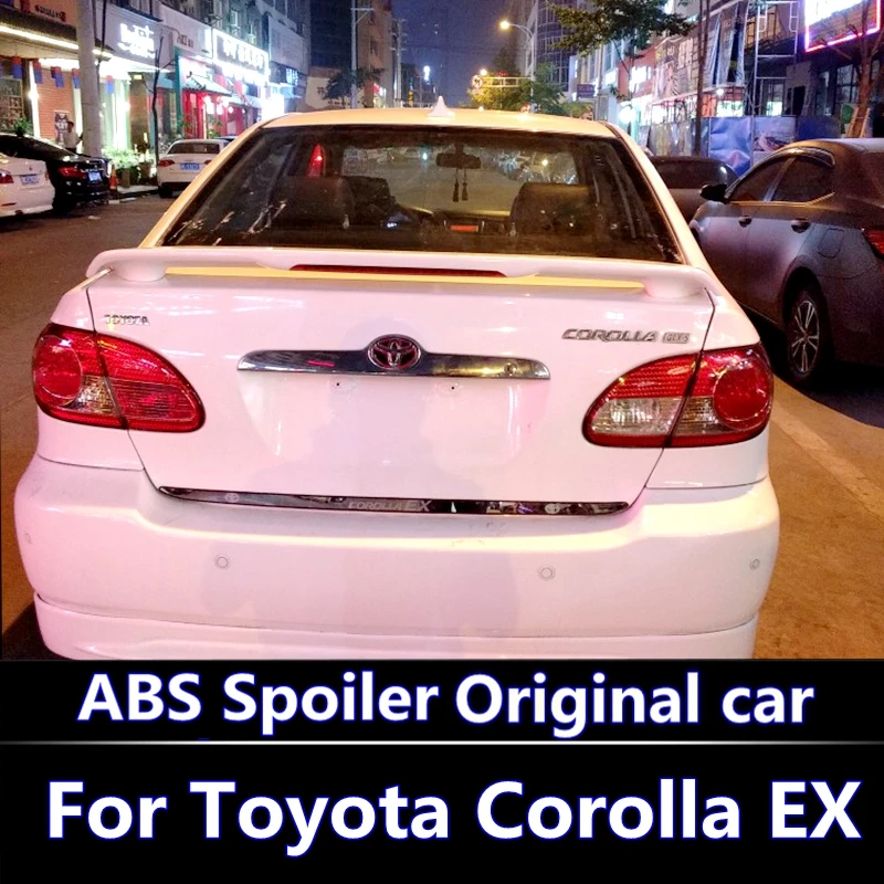 

for Toyota Corolla spoiler for toyota corolla EX spoiler high quality ABS Material Car Rear Wing Primer Color Rear spoiler