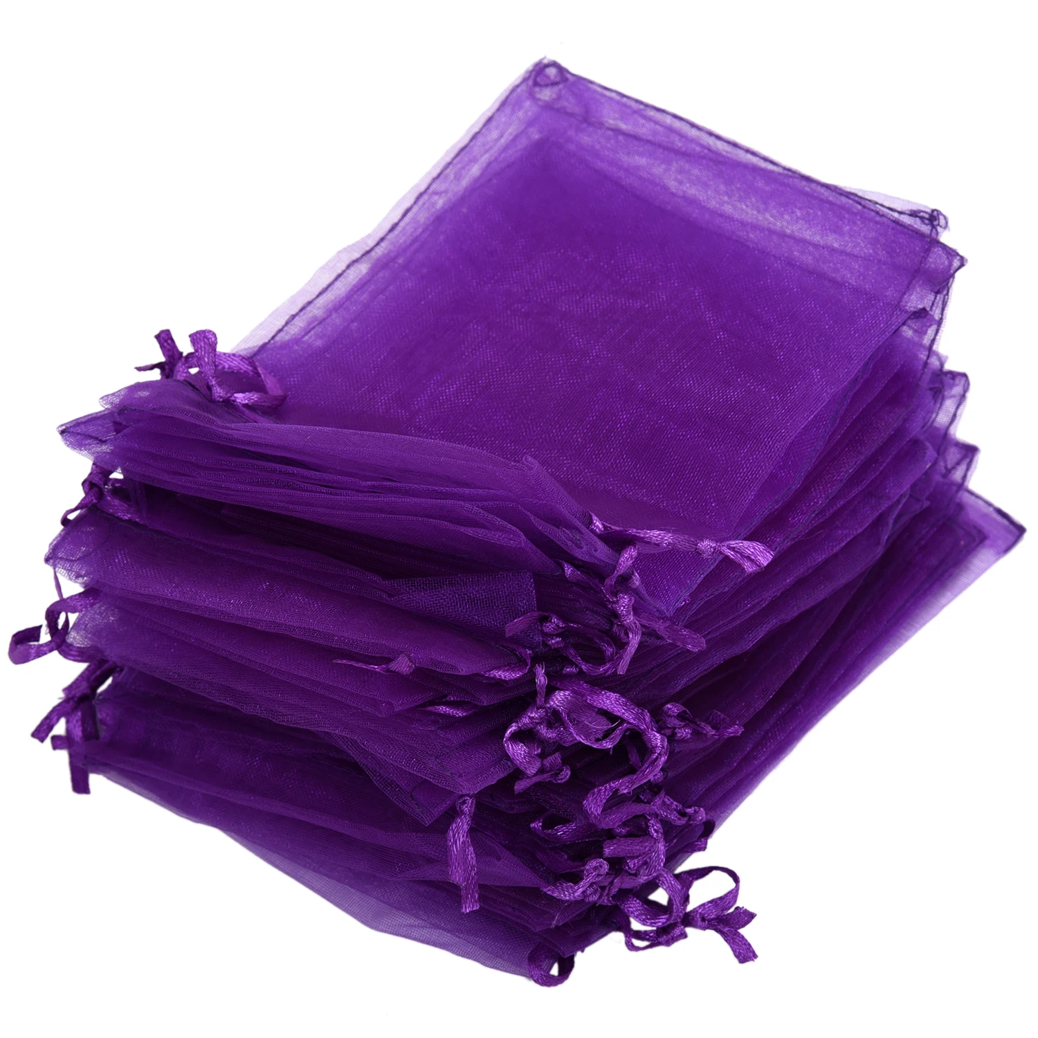 

Hot Sale 30 PCS Gift Bag Purple Organza Jewelry Pouch