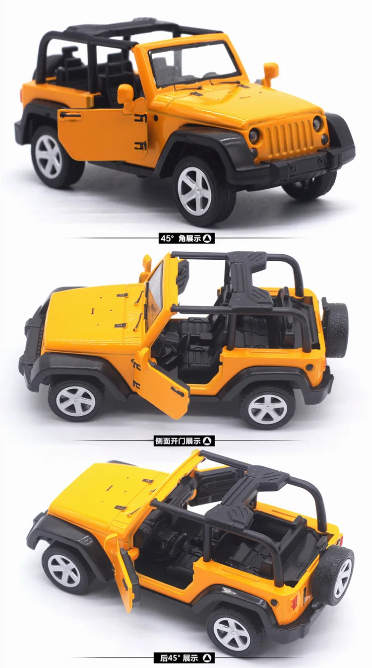 Jeep Wrangler 1:32 металлический литой автомобиль классический уличный джип Модель Коллекция игрушек для детей Подарки легированные модели автомобилей