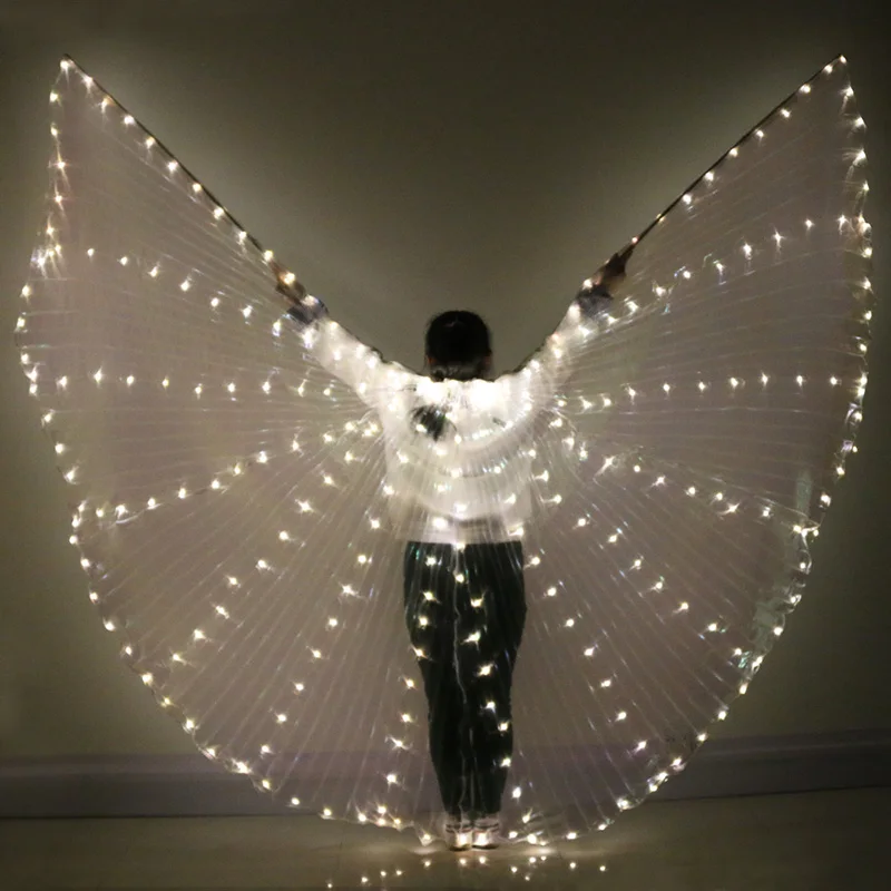 Женский светодиодный светильник Isis, крылья, костюмы для танца живота, 360, Египетский, сценический, Новое поступление,, DJ, светодиодный, крылья с палочками