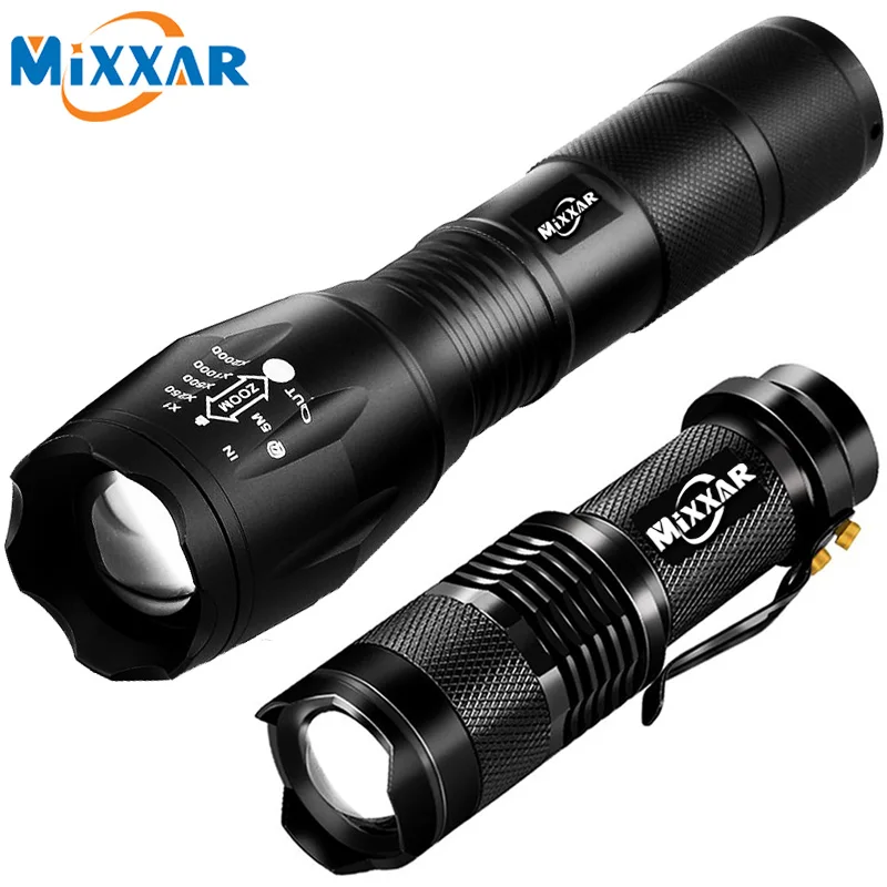 

Dropshipping Tactical LED Mini Flashlight Set Handheld Light Portable Zoomable Waterproof Torch Lantern Emergency Light Lamp