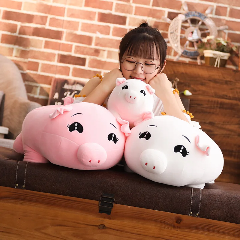 

1pc 25/30cm Cute Stuffed Animal Pig Plush Toys Creative Soft Fat Chinese Zodiac Xmas Gift Doll for Girls Kids Baby Nap Pillow