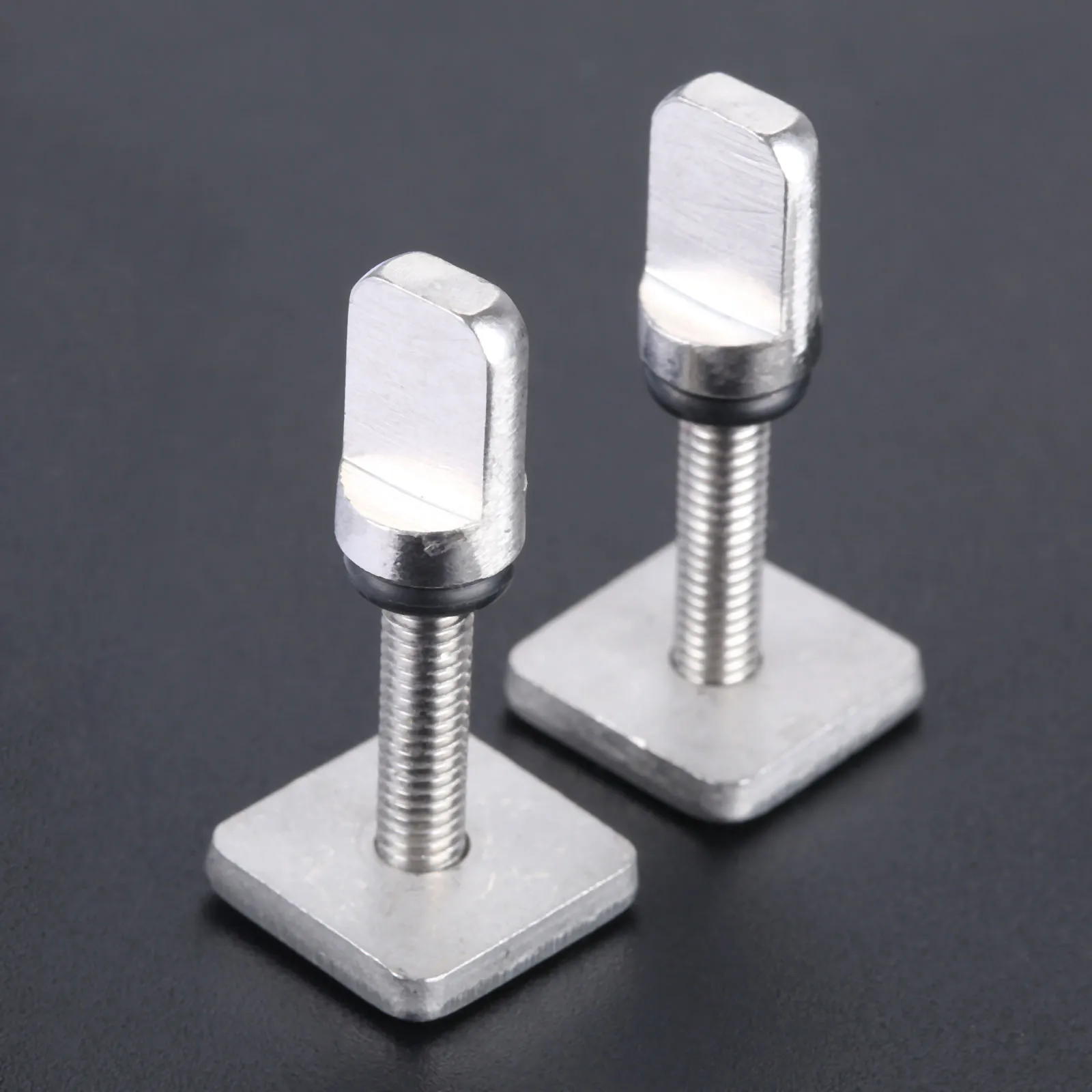 2 Sets Stainless Steel Surfboard Longboard SUP Center Sliding Fin Box Plates And Smart Screws Fits All Standard Surf Fin Boxes