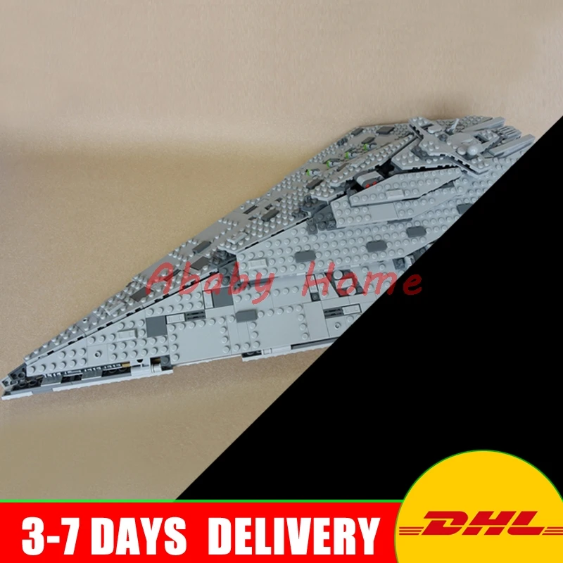 

Lepin 05131 The First order Star Model Destroyer Set 1585PCS Genuine Star Plan Series 75190 Building Blocks Bricks Toy DIY Gift
