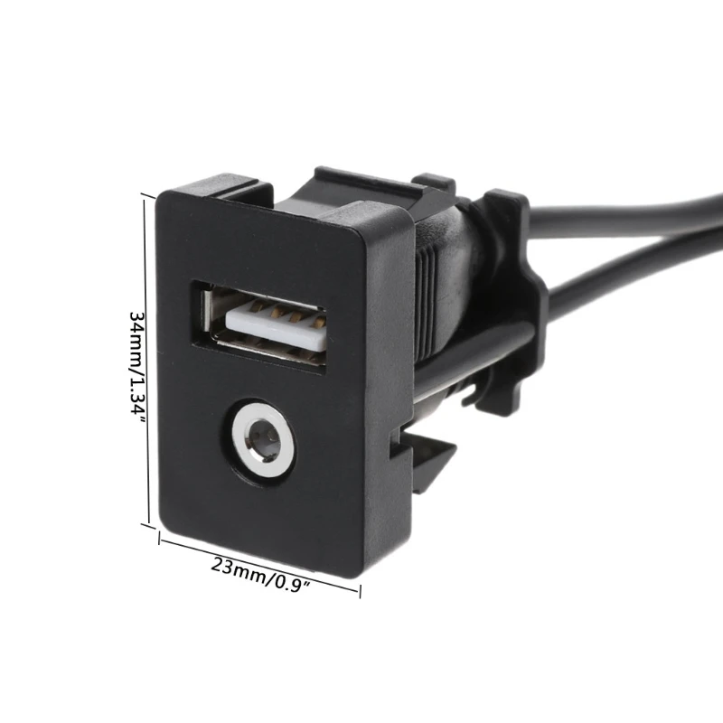 Высокое качество 1 шт. Авто 3,5 мм AUX USB кабель-удлинитель панель наушников Мужской разъем флеш-адаптер 10166