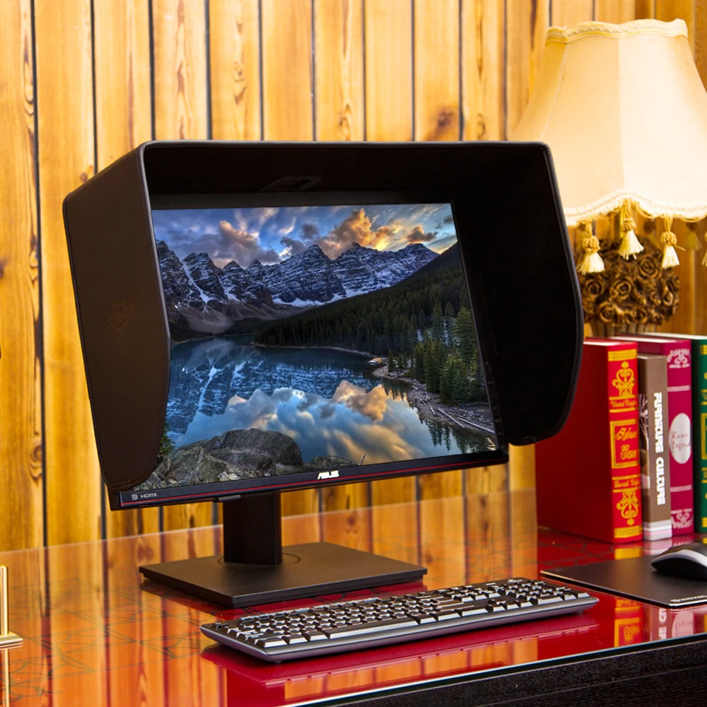 Monitor de Vídeo Pára-sol para Dell Ilooker Polegada 24 Grosso Quadro Lcd Led Capa hp Viewsonic Philips Samsung lg 25 p & - Imagem 2