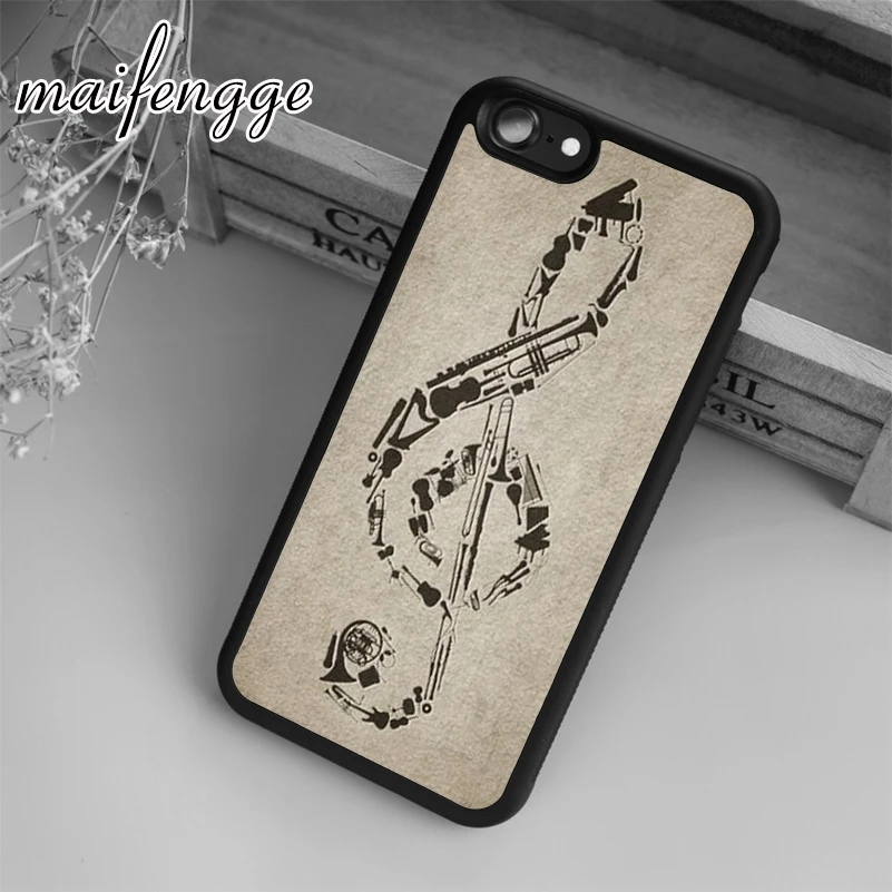maifengge Fashion violin music Case For iPhone 5 6 6s 7 8 plus X XR XS max 11 12 Pro Samsung Galaxy S7edge S8 S9 S10 | Мобильные