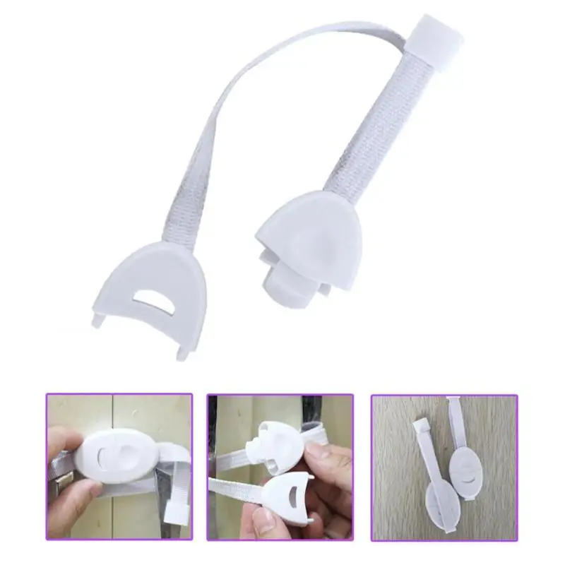 2pcs Baby Drawer Cupboard Safety Locks Straps Plastic Kids