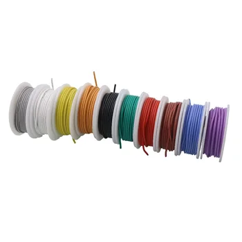 

24AWG 6M flexible silicone wire and cable tinned copper wire stranded wire 10 color optional DIY wire connection