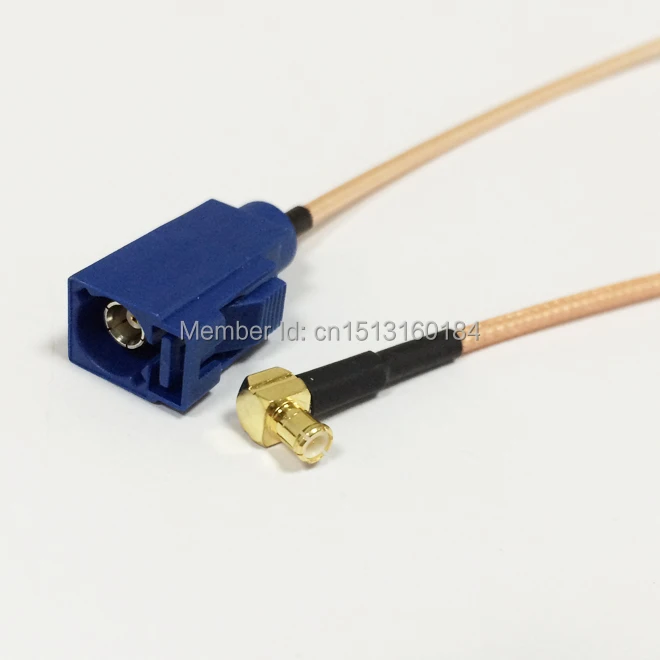 

New MCX Male Plug Right Angle Connector To FAKRA Connector RG316 Wholesale Fast Ship 15CM 6" Adapter