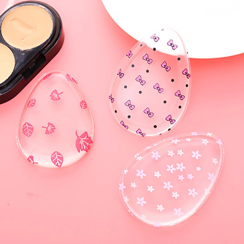 

1pc Silicone Makeup Sponge Jelly Powder Cream Puff Silisponge Face Foundation Leopard Glitters Make Up Tool Beauty Accessories