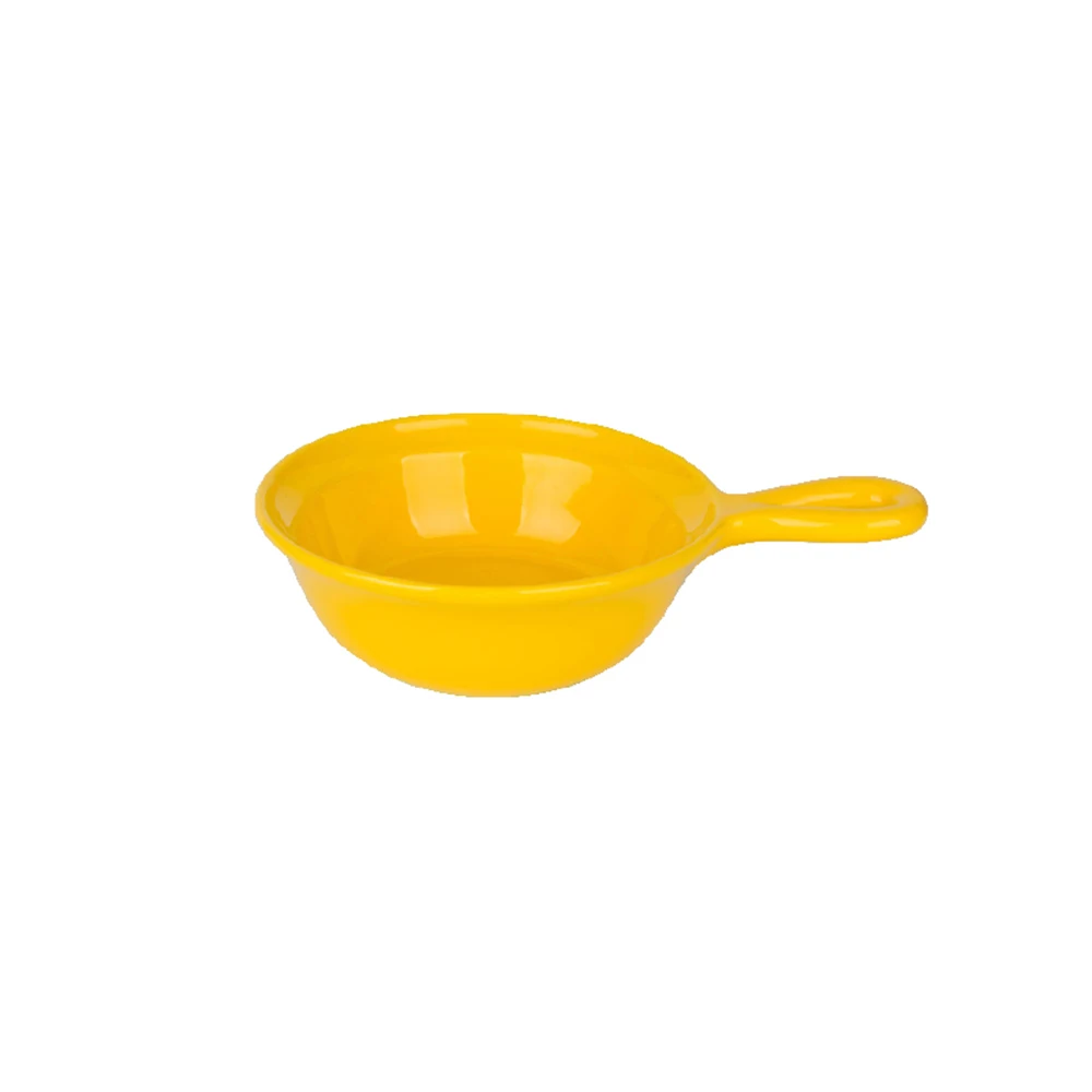 MDZF блюда для соуса, чаша для макания, фарфоровая чаша для злаков с ручкой для риса, оливкового масла, десертный набор для суши - Цвет: New Yellow